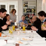 Fourth from left: Eva Kertesz (organiser of the Budapest Szalon); Fourth from right: Istvan Teplan (academic and co-founder, with George Soros, of the Central European University; Second from right: Istvan Hotto (Secretary of the Speaker of the Hungarian Parliament).