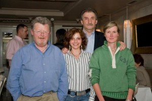 Sandor Barna, owner of Symbol and host of the Budapest Szalon, with Eva Kertesz, the author and his collaborator Caroline Schmitz.